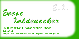 emese kaldenecker business card